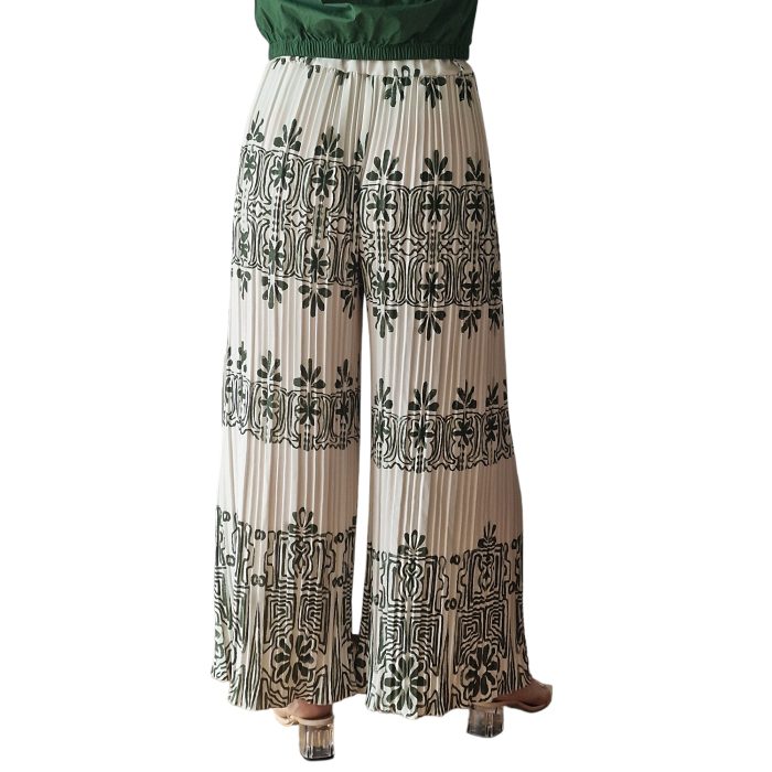 Perforated Embroidery Women’s Trousers with Belt - Melorin Moda Italy
