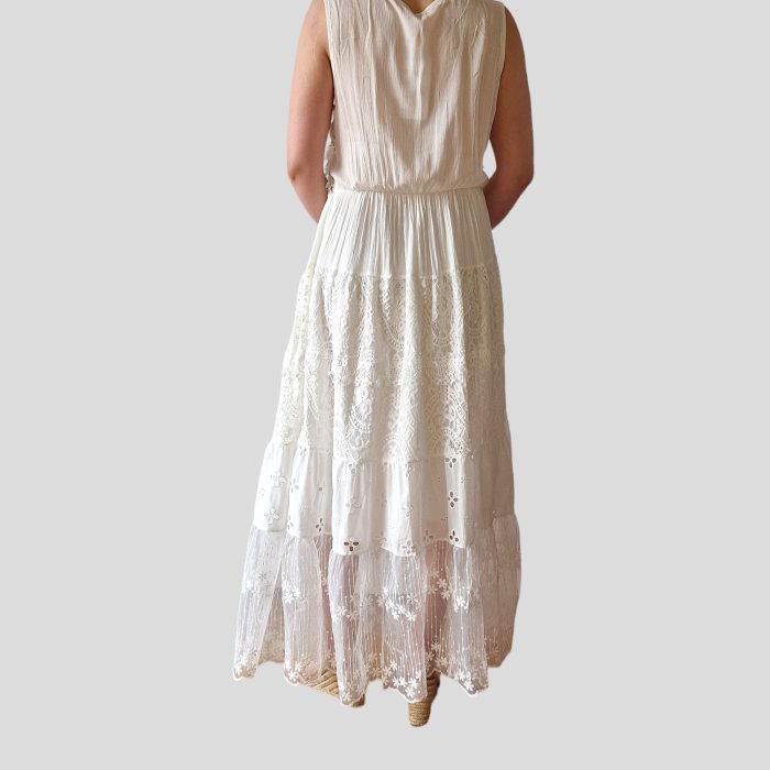 Perforated Embroidery Women’s Dress - Melorin Moda Italy